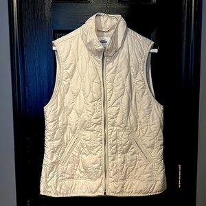 Cream color quilted vest
